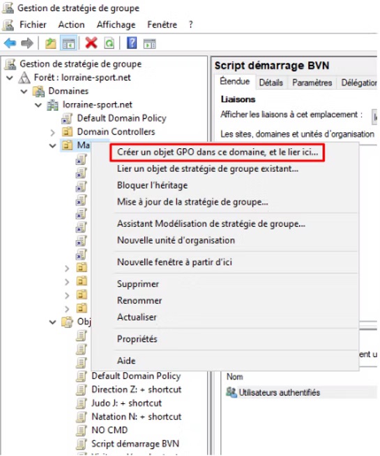 Active Directory / GPO Console